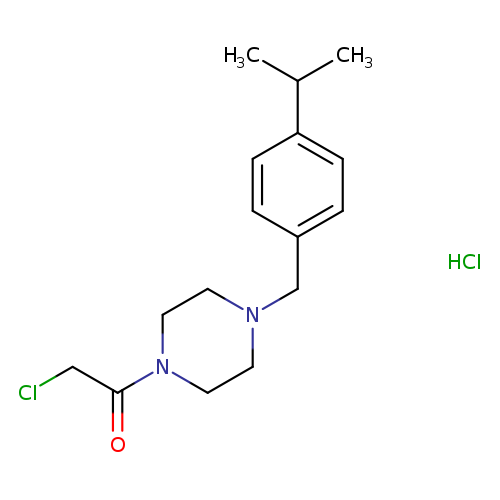 2-chloro-1-(4-{[4-(propan-2-yl)phenyl]methyl}piperazin-1-yl)ethan-1-one hydrochloride
