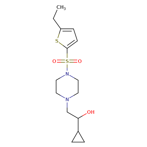 1-cyclopropyl-2-{4-[(5-ethylthiophen-2-yl)sulfonyl]piperazin-1-yl}ethan-1-ol