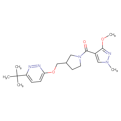 3-tert-butyl-6-{[1-(3-methoxy-1-methyl-1H-pyrazole-4-carbonyl)pyrrolidin-3-yl]methoxy}pyridazine
