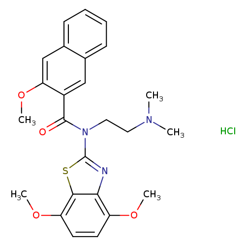 N-(4,7-dimethoxy-1,3-benzothiazol-2-yl)-N-[2-(dimethylamino)ethyl]-3-methoxynaphthalene-2-carboxamide hydrochloride