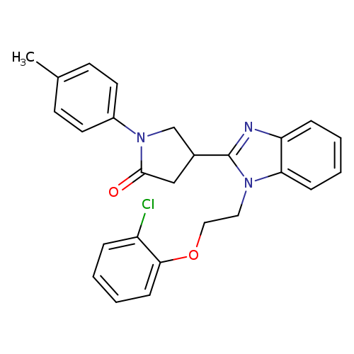 4-{1-[2-(2-chlorophenoxy)ethyl]-1H-1,3-benzodiazol-2-yl}-1-(4-methylphenyl)pyrrolidin-2-one