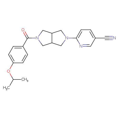 6-{5-[4-(propan-2-yloxy)benzoyl]-octahydropyrrolo[3,4-c]pyrrol-2-yl}pyridine-3-carbonitrile