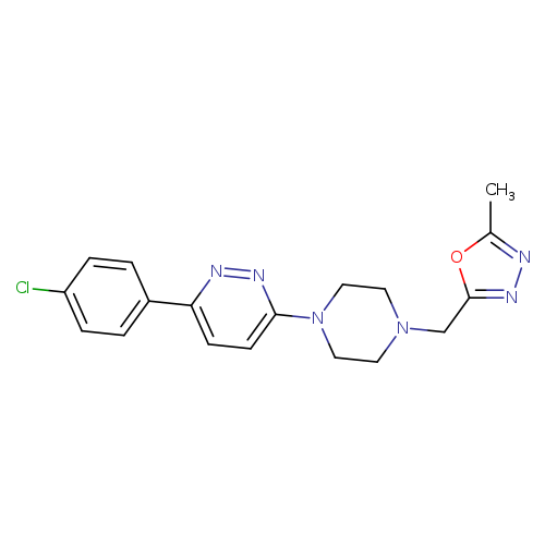3-(4-chlorophenyl)-6-{4-[(5-methyl-1,3,4-oxadiazol-2-yl)methyl]piperazin-1-yl}pyridazine