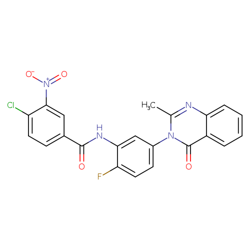 4-chloro-N-[2-fluoro-5-(2-methyl-4-oxo-3,4-dihydroquinazolin-3-yl)phenyl]-3-nitrobenzamide