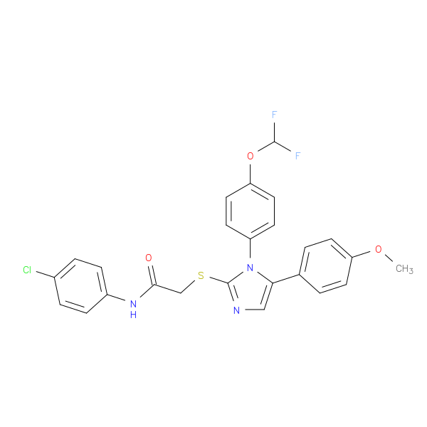 N-(4-chlorophenyl)-2-({1-[4-(difluoromethoxy)phenyl]-5-(4-methoxyphenyl)-1H-imidazol-2-yl}sulfanyl)acetamide