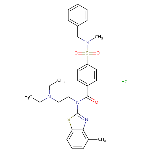 4-[benzyl(methyl)sulfamoyl]-N-[2-(diethylamino)ethyl]-N-(4-methyl-1,3-benzothiazol-2-yl)benzamide hydrochloride