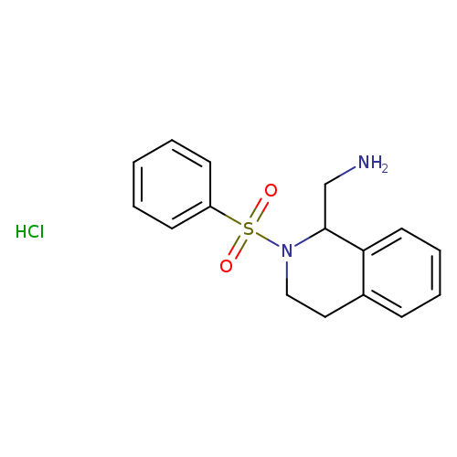 [2-(benzenesulfonyl)-1,2,3,4-tetrahydroisoquinolin-1-yl]methanamine hydrochloride