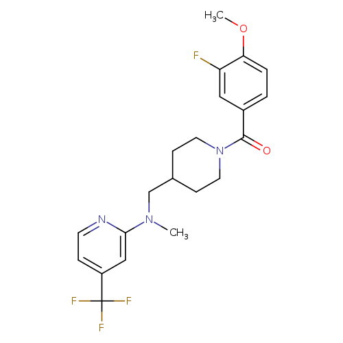 N-{[1-(3-fluoro-4-methoxybenzoyl)piperidin-4-yl]methyl}-N-methyl-4-(trifluoromethyl)pyridin-2-amine
