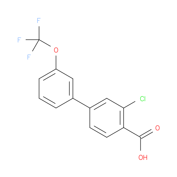 2-Chloro-4-(3-trifluoromethoxyphenyl)benzoic acid