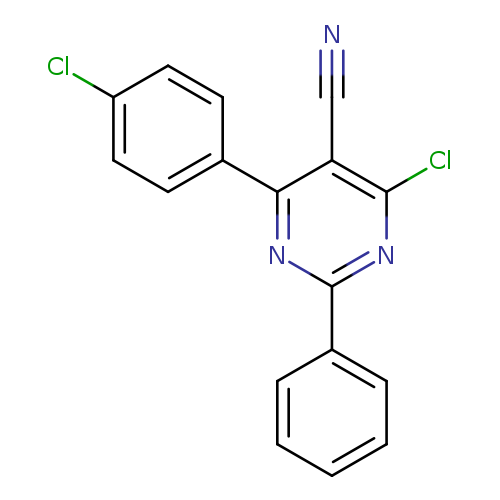 4-chloro-6-(4-chlorophenyl)-2-phenylpyrimidine-5-carbonitrile