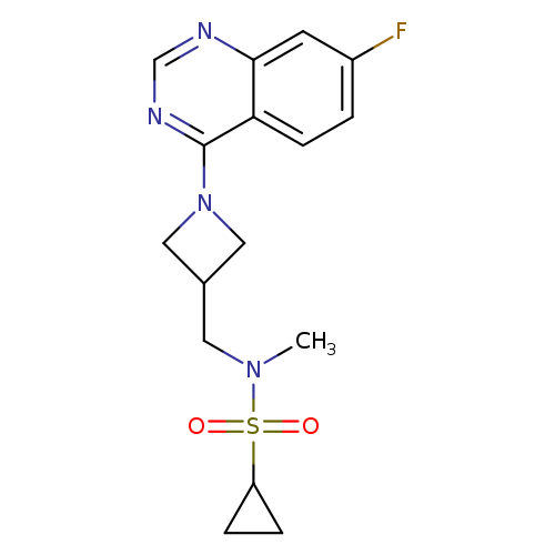 N-{[1-(7-fluoroquinazolin-4-yl)azetidin-3-yl]methyl}-N-methylcyclopropanesulfonamide