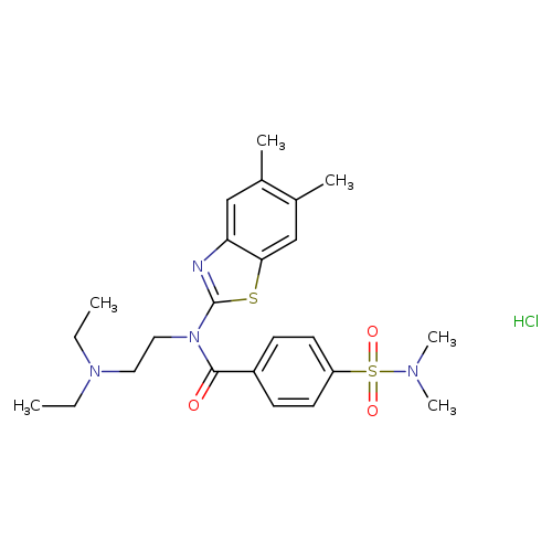 N-[2-(diethylamino)ethyl]-N-(5,6-dimethyl-1,3-benzothiazol-2-yl)-4-(dimethylsulfamoyl)benzamide hydrochloride