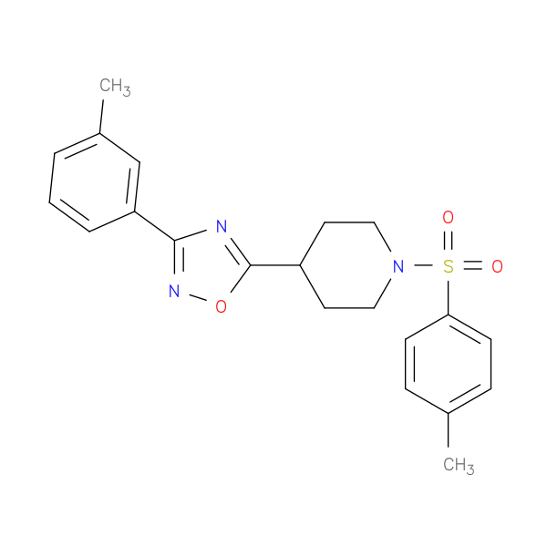 1-(4-methylbenzenesulfonyl)-4-[3-(3-methylphenyl)-1,2,4-oxadiazol-5-yl]piperidine