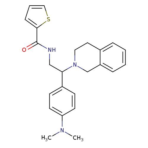 N-{2-[4-(dimethylamino)phenyl]-2-(1,2,3,4-tetrahydroisoquinolin-2-yl)ethyl}thiophene-2-carboxamide