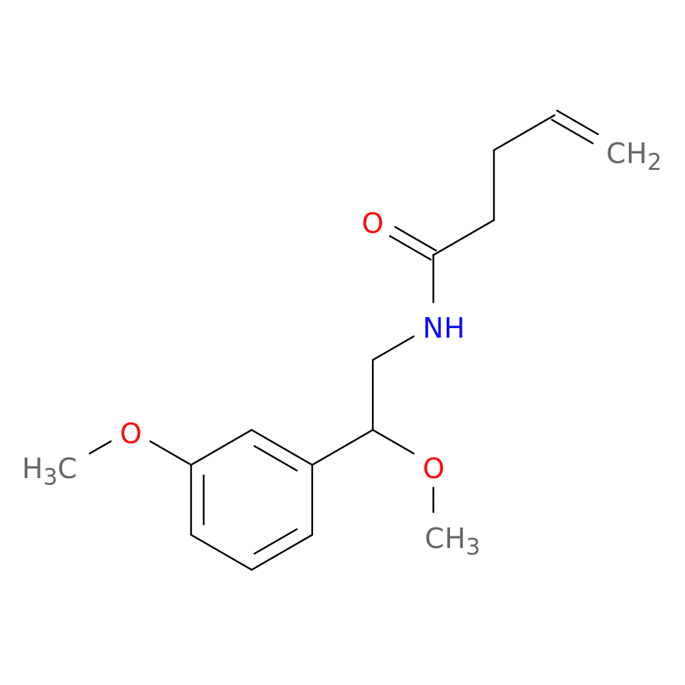 N-[2-methoxy-2-(3-methoxyphenyl)ethyl]pent-4-enamide