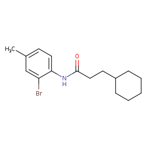 N-(2-bromo-4-methylphenyl)-3-cyclohexylpropanamide