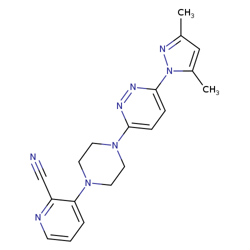 3-{4-[6-(3,5-dimethyl-1H-pyrazol-1-yl)pyridazin-3-yl]piperazin-1-yl}pyridine-2-carbonitrile