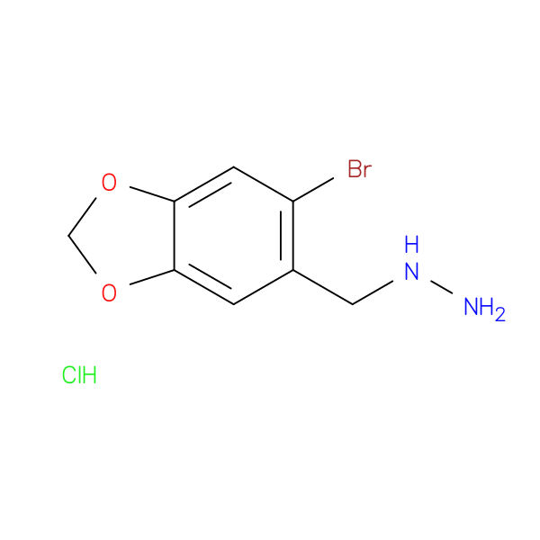 [(6-bromo-1,3-dioxaindan-5-yl)methyl]hydrazine hydrochloride