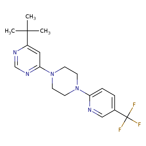 4-tert-butyl-6-{4-[5-(trifluoromethyl)pyridin-2-yl]piperazin-1-yl}pyrimidine