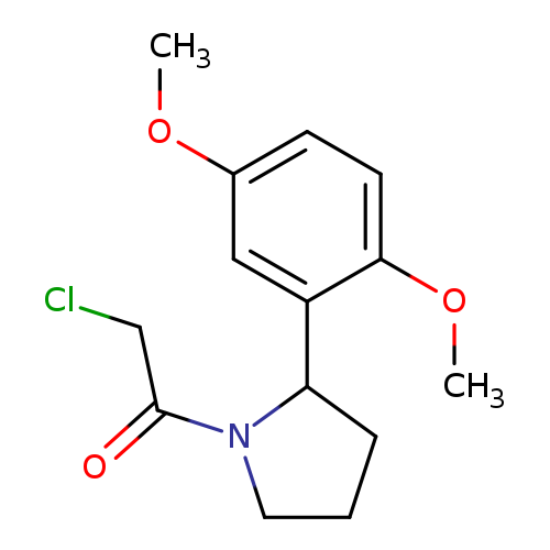 2-chloro-1-[2-(2,5-dimethoxyphenyl)pyrrolidin-1-yl]ethan-1-one