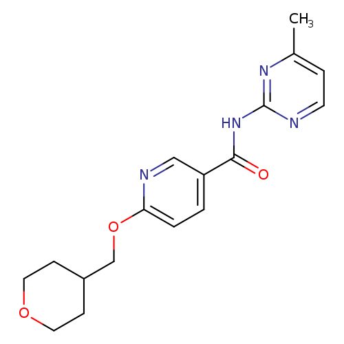 N-(4-methylpyrimidin-2-yl)-6-[(oxan-4-yl)methoxy]pyridine-3-carboxamide