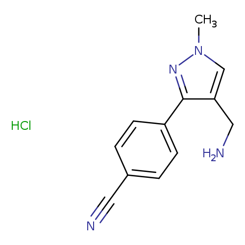 4-[4-(aminomethyl)-1-methyl-1H-pyrazol-3-yl]benzonitrile hydrochloride