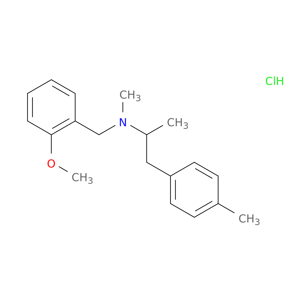 N-(2-methoxybenzyl)-N-methyl-1-(p-tolyl)propan-2-amine,monohydrochloride