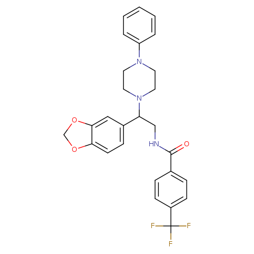 N-[2-(2H-1,3-benzodioxol-5-yl)-2-(4-phenylpiperazin-1-yl)ethyl]-4-(trifluoromethyl)benzamide