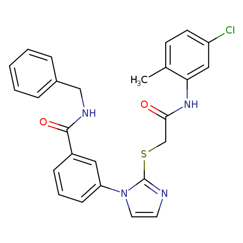 N-benzyl-3-[2-({[(5-chloro-2-methylphenyl)carbamoyl]methyl}sulfanyl)-1H-imidazol-1-yl]benzamide