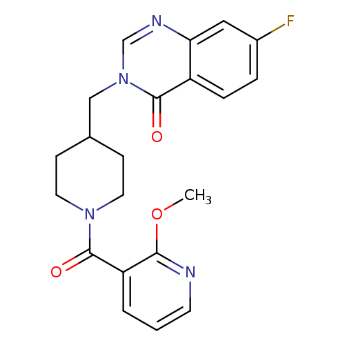 7-fluoro-3-{[1-(2-methoxypyridine-3-carbonyl)piperidin-4-yl]methyl}-3,4-dihydroquinazolin-4-one