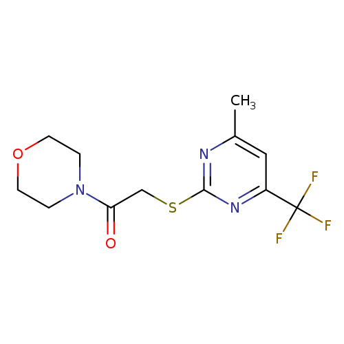 2-{[4-methyl-6-(trifluoromethyl)pyrimidin-2-yl]sulfanyl}-1-(morpholin-4-yl)ethan-1-one