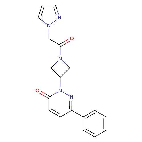 6-phenyl-2-{1-[2-(1H-pyrazol-1-yl)acetyl]azetidin-3-yl}-2,3-dihydropyridazin-3-one