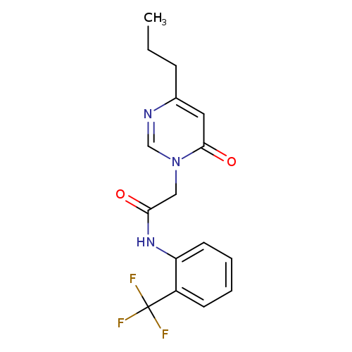 2-(6-oxo-4-propyl-1,6-dihydropyrimidin-1-yl)-N-[2-(trifluoromethyl)phenyl]acetamide