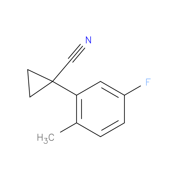 1-(5-fluoro-2-methylphenyl)cyclopropane-1-carbonitrile