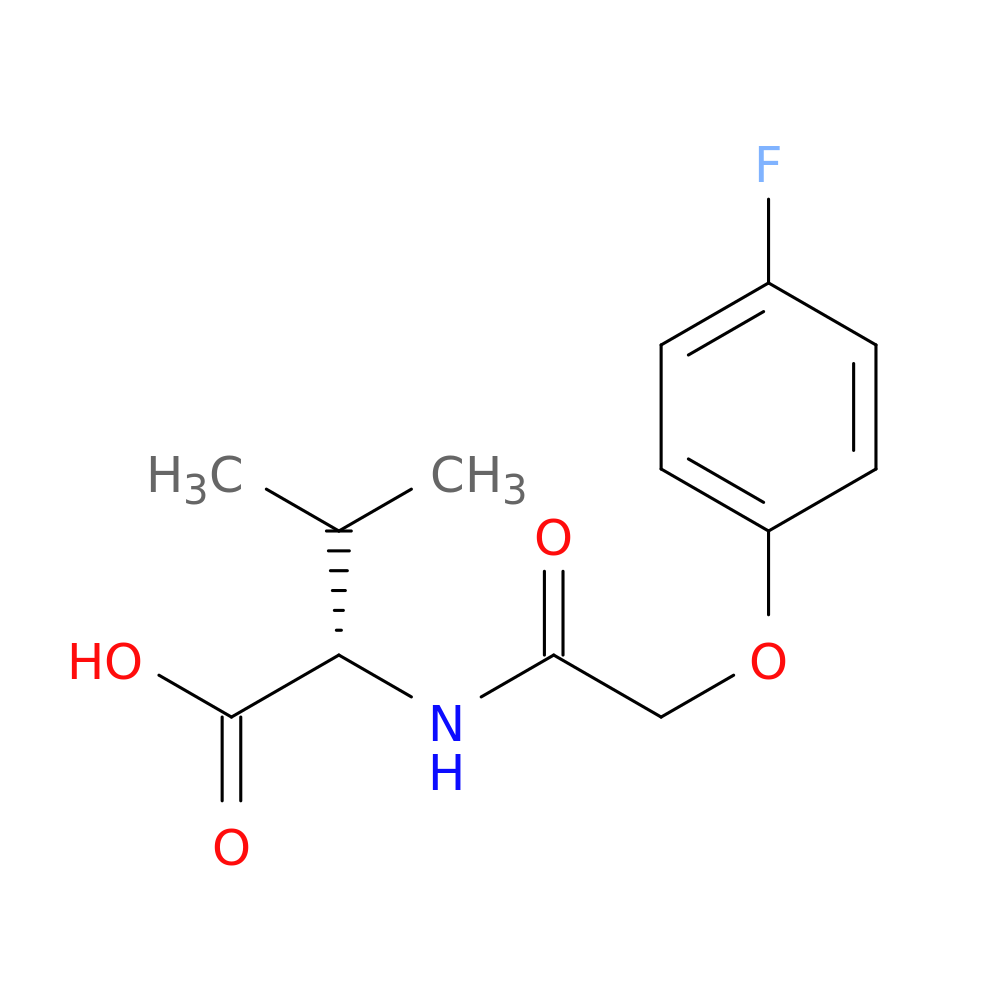 (2S)-2-[2-(4-fluorophenoxy)acetamido]-3-methylbutanoic acid