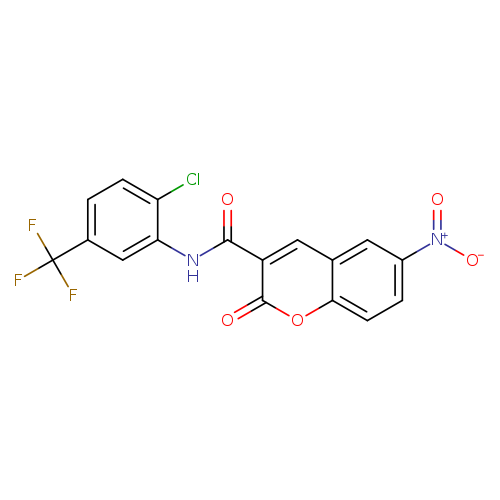 N-[2-chloro-5-(trifluoromethyl)phenyl]-6-nitro-2-oxo-2H-chromene-3-carboxamide