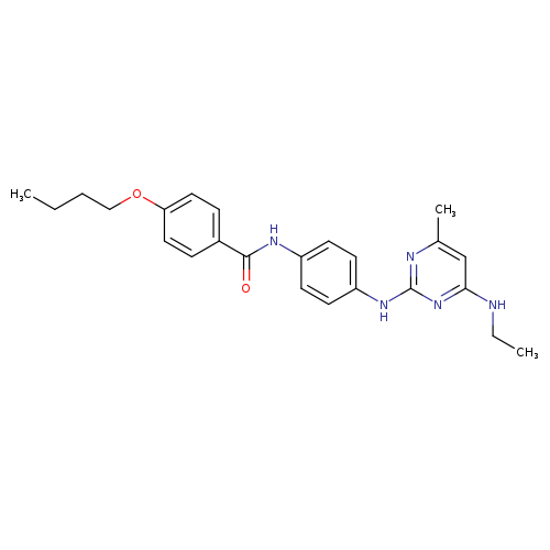 4-butoxy-N-(4-{[4-(ethylamino)-6-methylpyrimidin-2-yl]amino}phenyl)benzamide