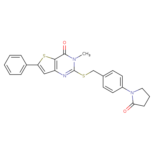 1-{4-[({3-methyl-4-oxo-6-phenyl-3H,4H-thieno[3,2-d]pyrimidin-2-yl}sulfanyl)methyl]phenyl}pyrrolidin-2-one