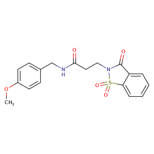 N-[(4-methoxyphenyl)methyl]-3-(1,1,3-trioxo-2,3-dihydro-1lambda6,2-benzothiazol-2-yl)propanamide