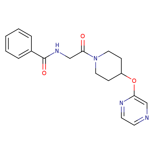 N-{2-oxo-2-[4-(pyrazin-2-yloxy)piperidin-1-yl]ethyl}benzamide