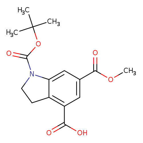 1-[(tert-butoxy)carbonyl]-6-(methoxycarbonyl)-2,3-dihydro-1H-indole-4-carboxylic acid