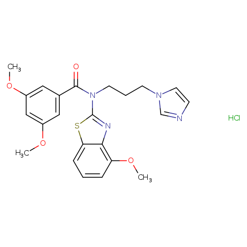 N-[3-(1H-imidazol-1-yl)propyl]-3,5-dimethoxy-N-(4-methoxy-1,3-benzothiazol-2-yl)benzamide hydrochloride
