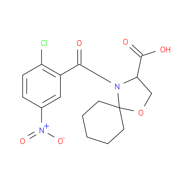 4-(2-chloro-5-nitrobenzoyl)-1-oxa-4-azaspiro[4.5]decane-3-carboxylic acid