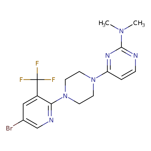 4-{4-[5-bromo-3-(trifluoromethyl)pyridin-2-yl]piperazin-1-yl}-N,N-dimethylpyrimidin-2-amine