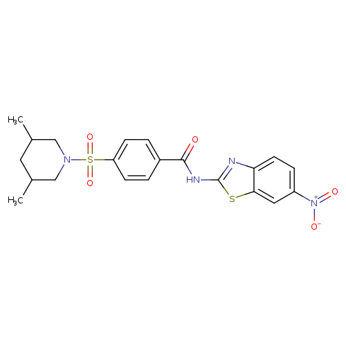 4-[(3,5-dimethylpiperidin-1-yl)sulfonyl]-N-(6-nitro-1,3-benzothiazol-2-yl)benzamide