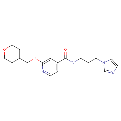 N-[3-(1H-imidazol-1-yl)propyl]-2-[(oxan-4-yl)methoxy]pyridine-4-carboxamide
