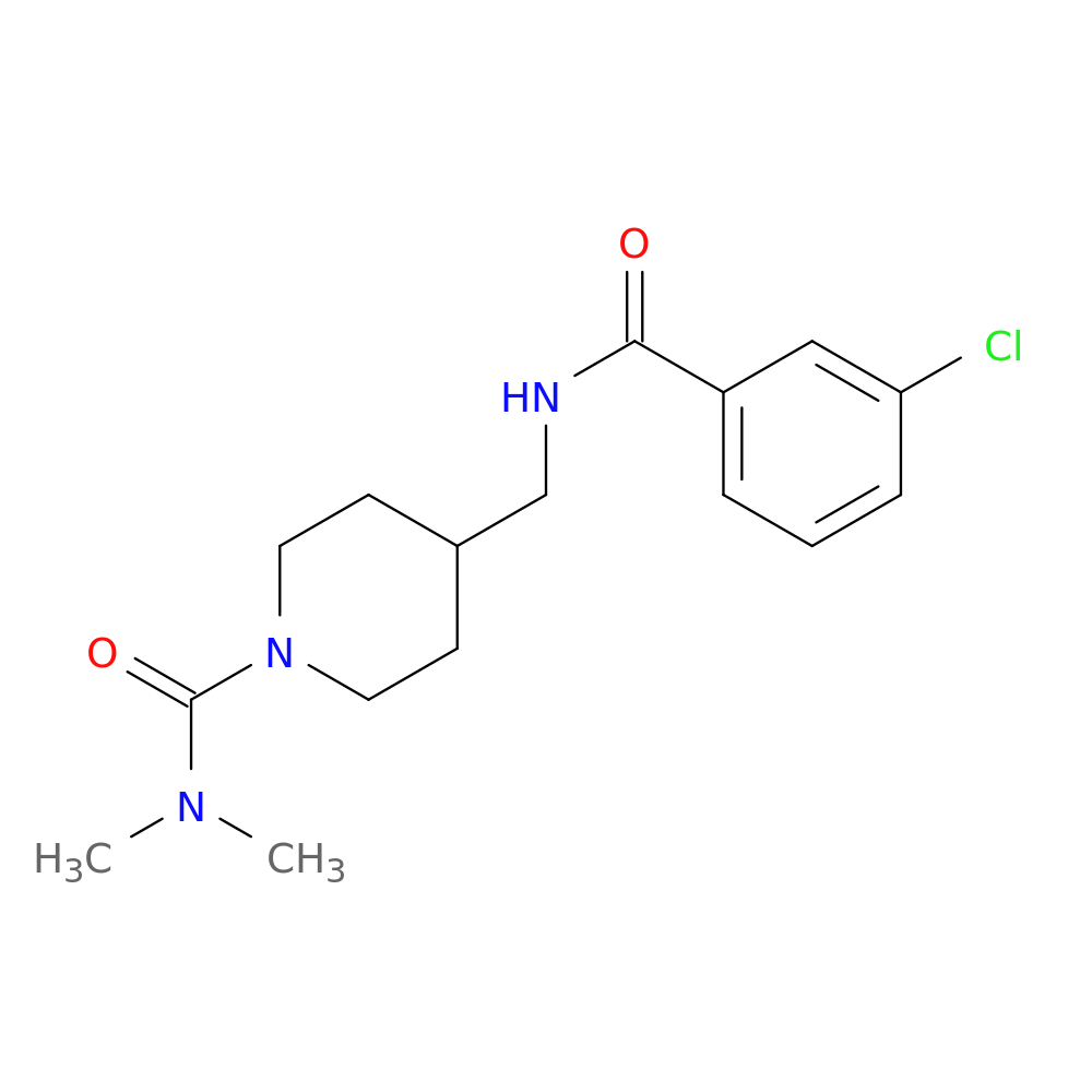 4-{[(3-chlorophenyl)formamido]methyl}-N,N-dimethylpiperidine-1-carboxamide