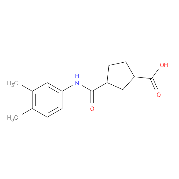 3-[(3,4-dimethylphenyl)carbamoyl]cyclopentane-1-carboxylic acid