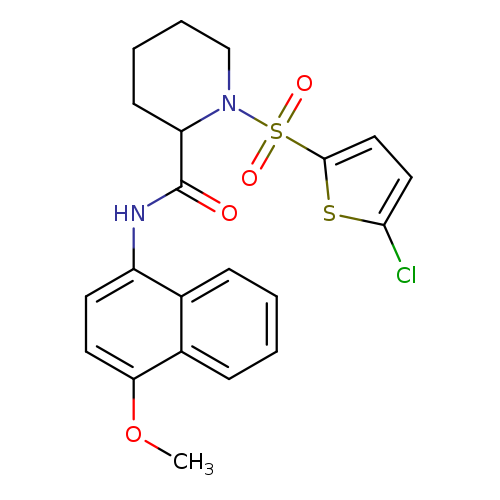 1-[(5-chlorothiophen-2-yl)sulfonyl]-N-(4-methoxynaphthalen-1-yl)piperidine-2-carboxamide
