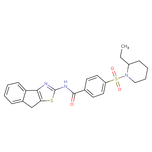 4-[(2-ethylpiperidin-1-yl)sulfonyl]-N-{8H-indeno[1,2-d][1,3]thiazol-2-yl}benzamide